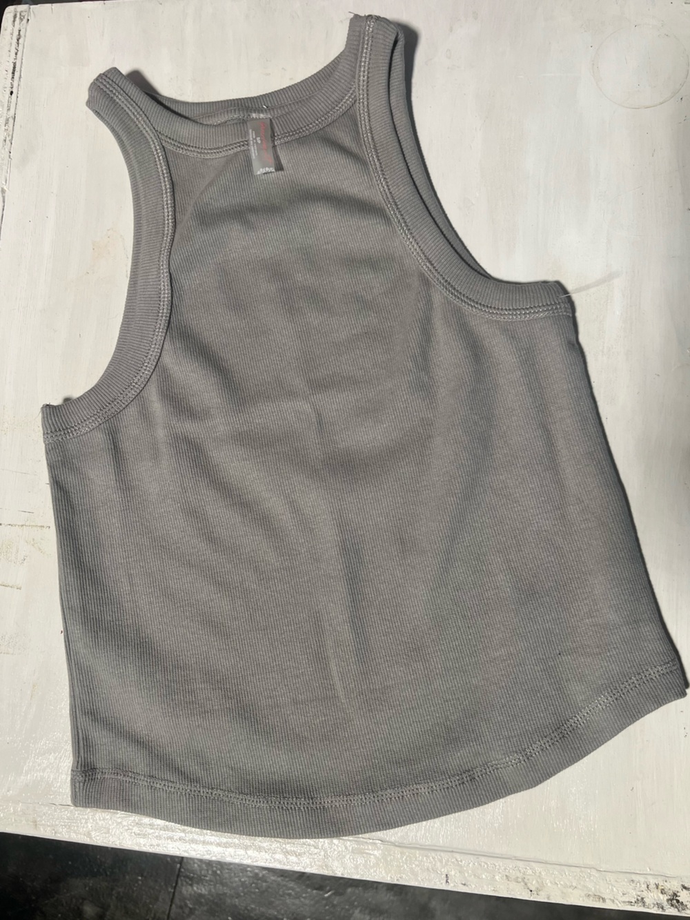 Women's Ribbed Tank Top - Gray